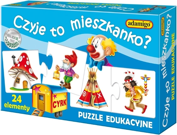 Igra Čigav je to dom? Sestavljanka za otroke