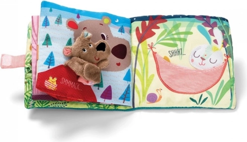 Lilliputiens tekstilna knjižica s prstno lutko medvedek César