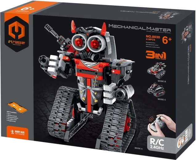 Komplet 3-v-1 programabilni RC robot na gosenicah, 2,4 GHz, 432 delcev