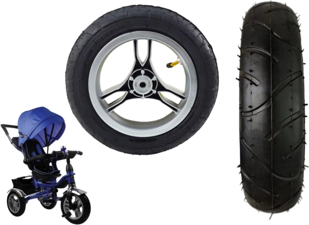 Plastično zadnje kolo z napihljivo gumijasto pnevmatiko za PRO600