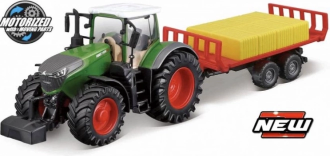 Bburago 10 cm kmetijski traktor Fendt 1050 s prikolico za bale