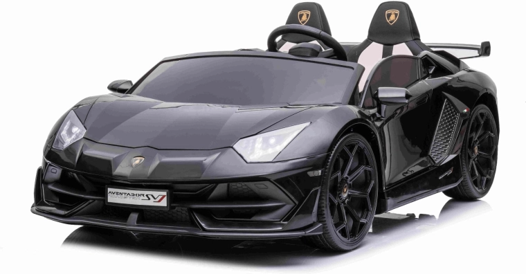 Otroški električni avtomobilček LAMBORGHINI Aventador SV, črn, 12 V z daljinskim upravljanjem