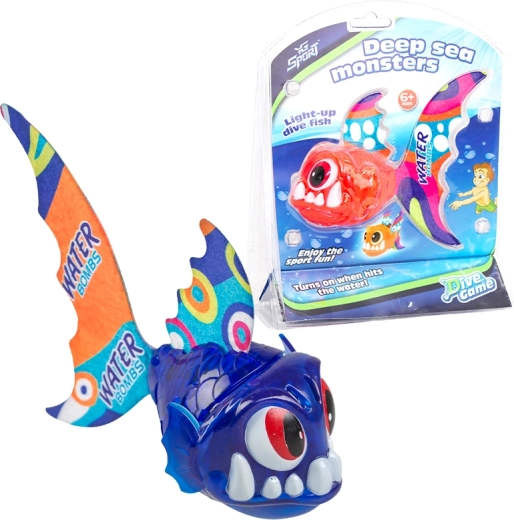 Potapljaška ribica piraña s svetlobo