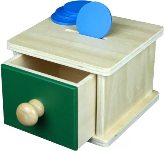 Montessori dojenčkova hranilnica s predalčkom - 1 kos
