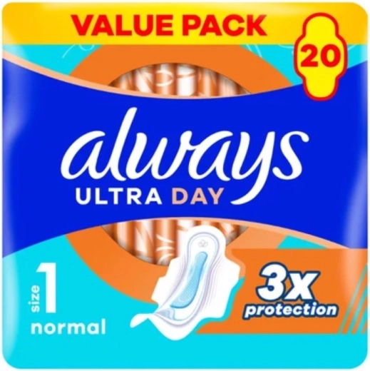 Always Ultra Day Normal higienski vložki s krilci, 20 kos