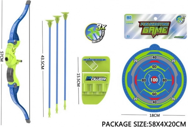 Moder lok s puščicami in tarčo 57 cm