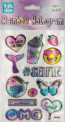Holografske nalepke Rainbow Selfie