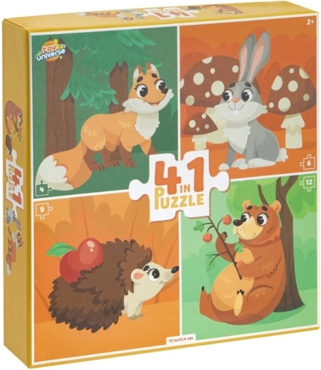 Sestavljanka gozdne živalice 4v1 TOY UNIVERSE