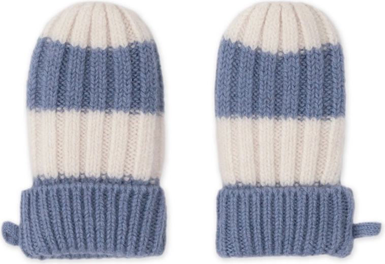 Lodger merino mittens stripe stone 0–12 months