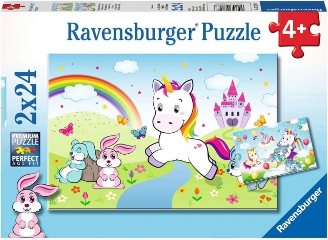 Sestavljanka RAVENSBURGER pravljični samorog 2×24 koščkov
