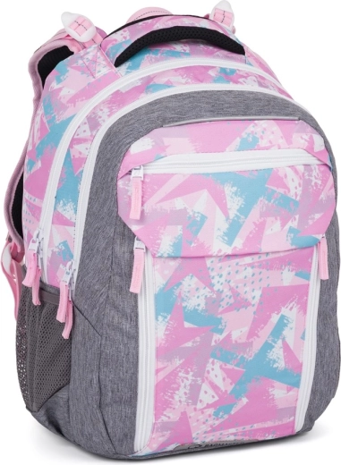 Bagmaster Porto school backpack pink-blue