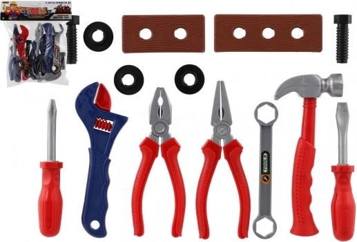 Otroški komplet plastičnega orodja v vrečki, 2 barvi (21 × 24 × 5 cm)