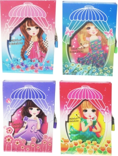 Barviti dekliški dnevnik s ključavnico v trdi vezavi