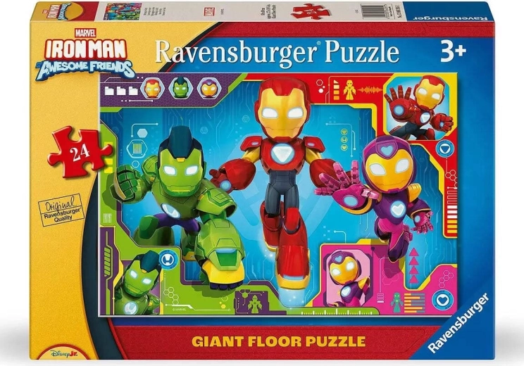 Ravensburger ogromne talne sestavljanke Iron Man in njegovi izjemni prijatelji, 24 kosov