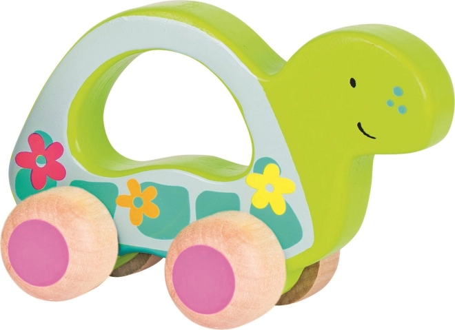 Goki lesena želva na koleščkih