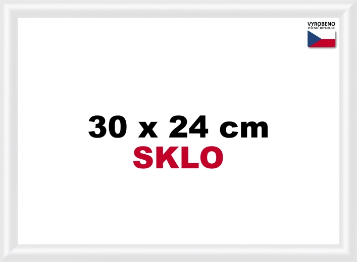 Plastičen okvir 30 × 24 cm – bel