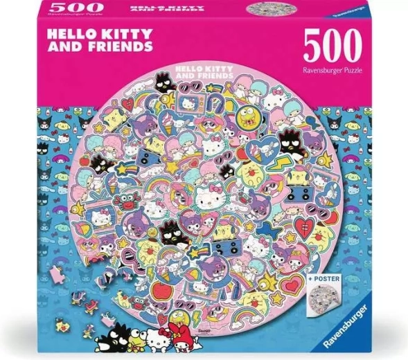 Ravensburger okrogla sestavljanka Hello Kitty 500 kosov