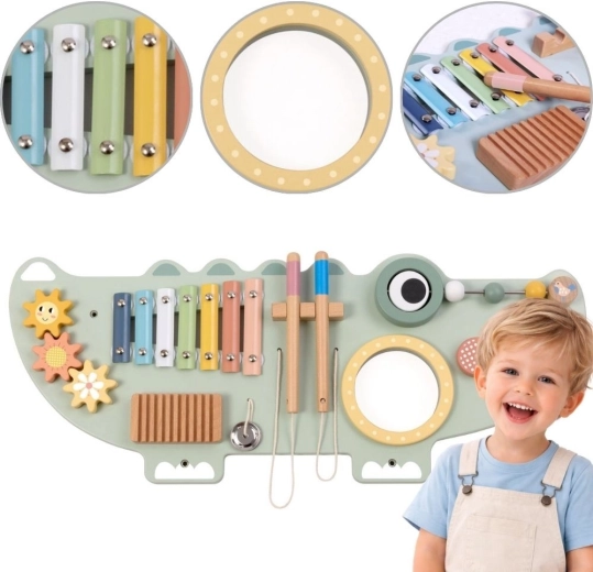 Lesena manipulativna tabla krokodil TOOKY TOY