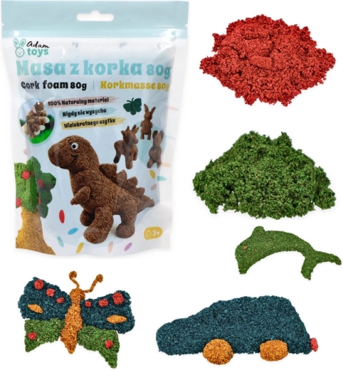 Senzorična plutovinasta masa Adam Toys v različnih barvah - 1 kos