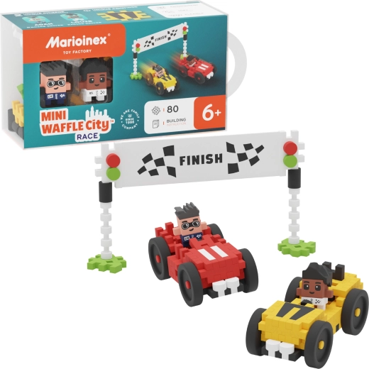 Gradbeni komplet Marioinex Mini Waffle City dirka s 80 deli