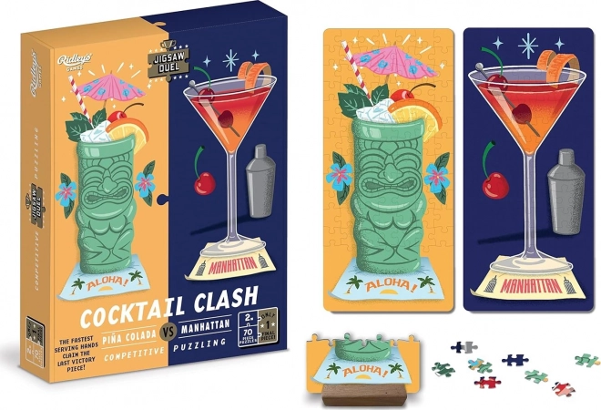 Puzzle Duel koktajlni dvoboj: Piña Colada vs Manhattan 2×70 koščkov