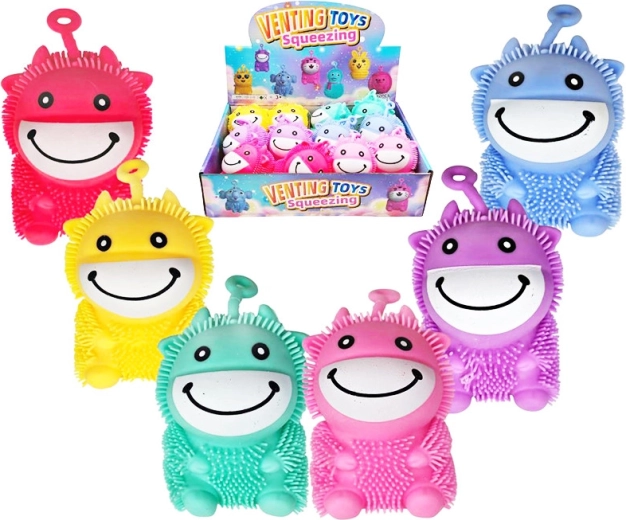 Stiskalna kravica s svetlobo – antistresna igrača za otroke