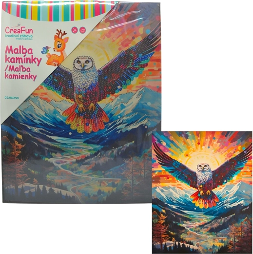 Diamantno slikanje – sova 27 × 33 cm