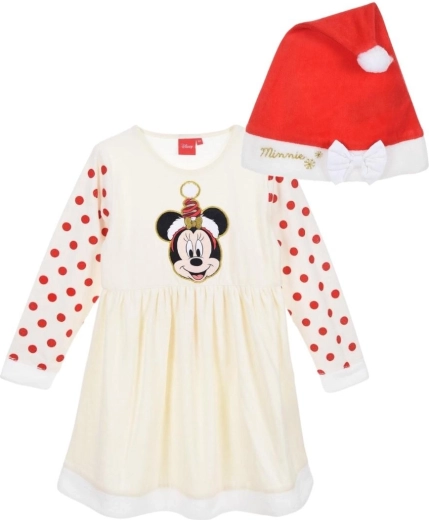 Minnie Mouse Christmas Dress and Hat Set – Size 1