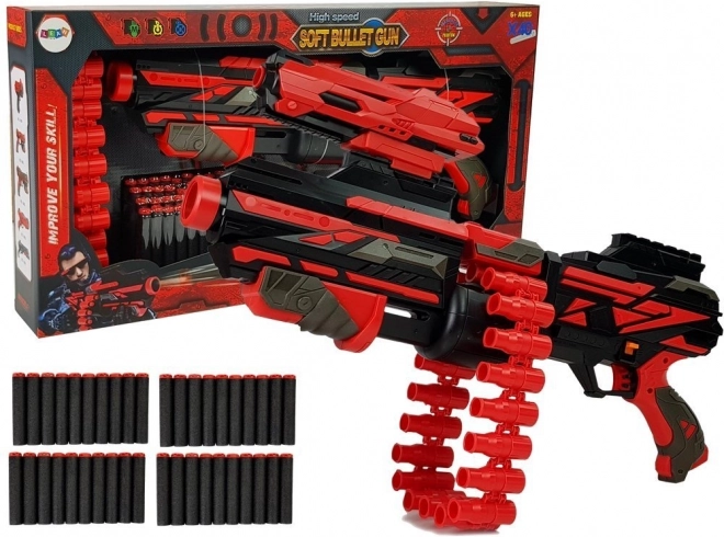 Velika puška za penaste naboje rdeče-črna