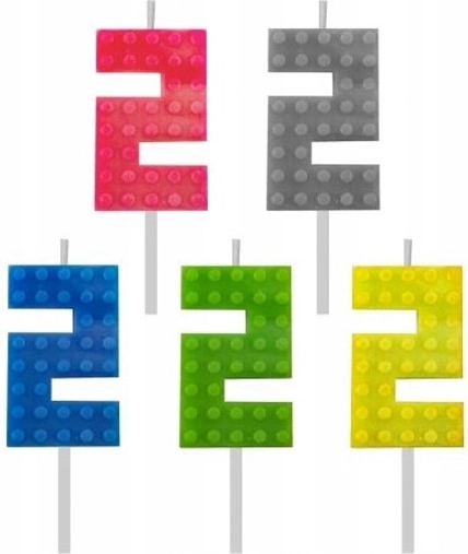 Rojstnodnevna svečka kocke številka 2