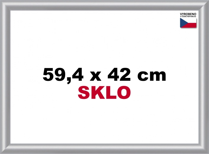 Plastičen okvir za sestavljanko A2, srebrn