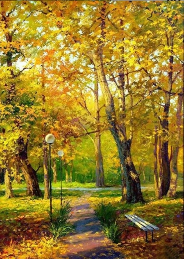 Norimpex slikanje po številkah Zlata jesen v gozdu 40 × 50 cm