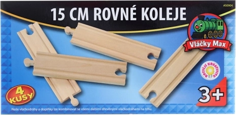 Vlakci Max ravne tirnice 15 cm – 4 kosi