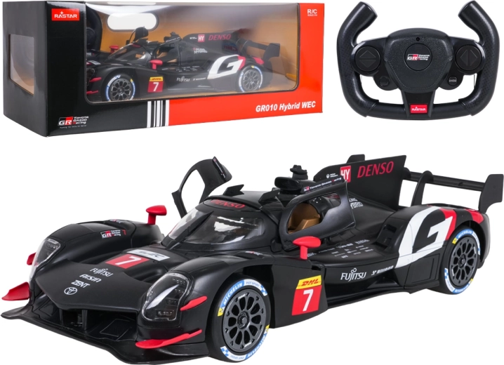 Rastar Toyota Gazoo Racing GR010 Hybrid RC-avtomobil v merilu 1 : 14, črn