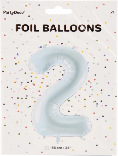 Folijski balon številka 2 moder 86 cm
