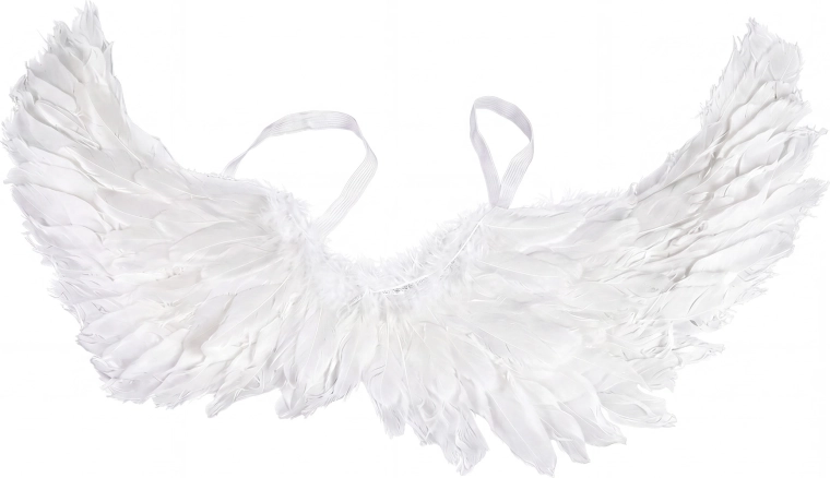 Angelska krila z belim perjem 50 cm