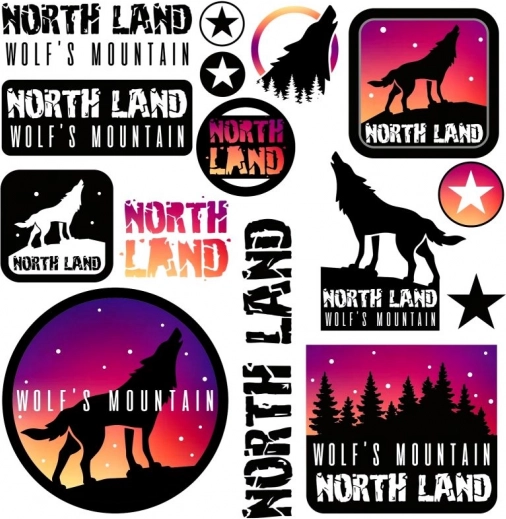 Nalepke za likanje – volkovi 15 × 21 cm