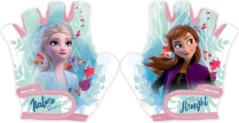 Otroške kolesarske rokavice Frozen rožnate