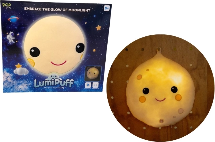 LumiPuff glowing moon pillow