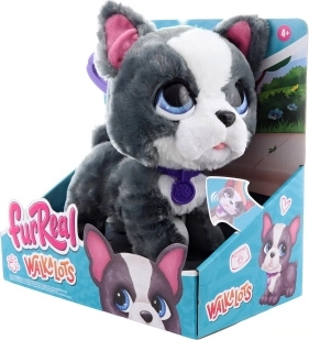 FurReal Walkalots francoski buldog – interaktivni plišasti kužek na povodcu 20 cm