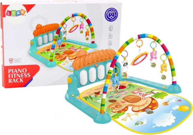 Barvita večnamenska gimnastična podloga za dojenčke s pianinom