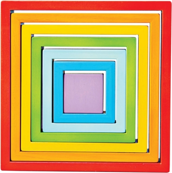 Leseni sestavljivi kvadrati BIGJIGS BABY