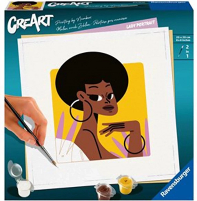 CreArt portret – slikanje po številkah 20 × 20 cm