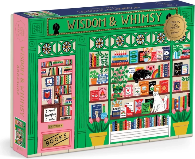 Kovinski puzzle Knjigarna Wisdom & Whimsy 1000 kosov GALISON