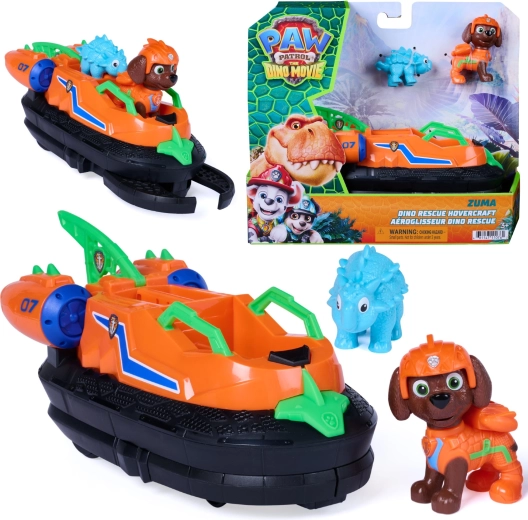 Spin Master Tačke na patrulji Dino Rescue – blazinasti čoln Zuma s figuricami (17,5 cm)