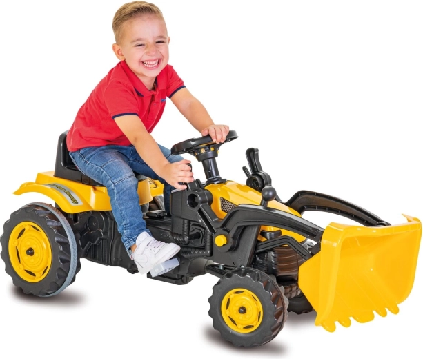 JAMARA Strong Bull Pedal Tractor with Loader, Yellow