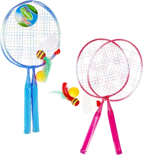Otroški badminton set – kovinski loparji, košek in žogice