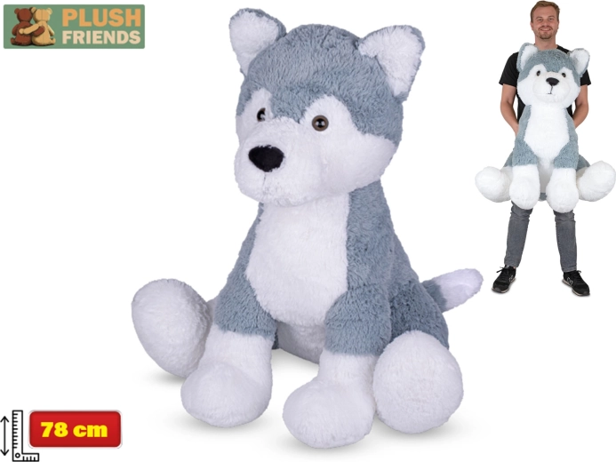 Plišasti pes husky 78 cm sedeč – Plush Friends