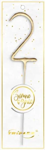 Prskavka številka 2, 16,5 cm, zlata