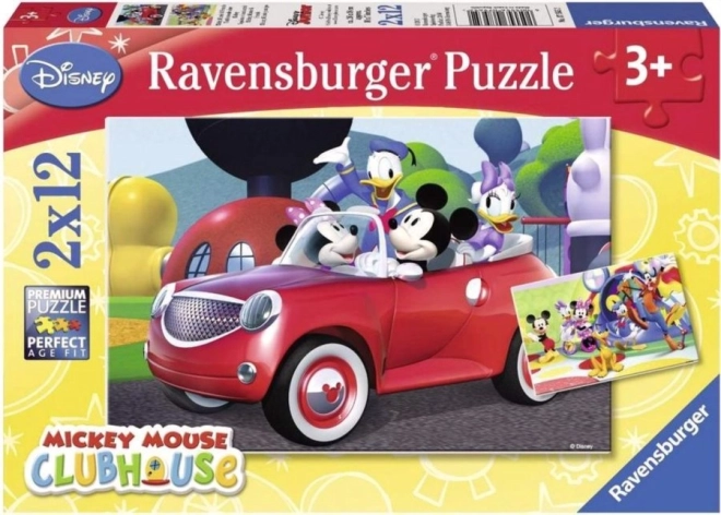 Ravensburger sestavljanka Mickey Mouse s prijatelji 2x12 koščkov